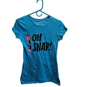 Anchor Blue Turquoise Crayon Graphic Tee